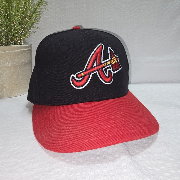 New Era Atlants Braves Baseball Cap Navy Red Euc Mens - Picture 1 of 6